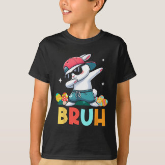 T-shirt Bruh Meme Easter Day Funny Bunny Eggs Teens Boys K