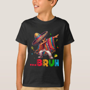 T-shirt Bruh Mexicain Garçon Dabbing Poncho Cinco De Mayo