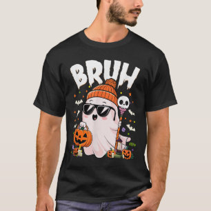 T-shirt Bruh Mignonne Ghost Trick Ou Traiter Costume Hallo