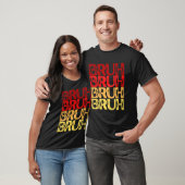 T-shirt Bruh Multi Color Red Yellow Bruh (Unisexe)