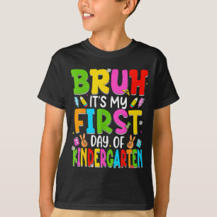 T-shirt Bruh premier jour de maternelle enseignants rétro