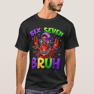 T-shirt Bruh Six Seven 67 Mardi Gras Garçons Enfants Creve