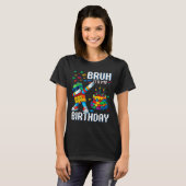 T-shirt Bruh Son Anniversaire Maître Constructeur Blocs (Devant entier)