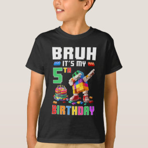 T-shirt Bruh Son Mon 5e Anniversaire Maître Constructeur D