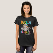 T-shirt Bruh We Back Enseignants Retro Smile Face Super Ba (Devant entier)