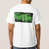 T-shirt bruit d'avant et de dos de silence (Dos)