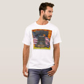 T-shirt brûlant de liberté (Devant entier)