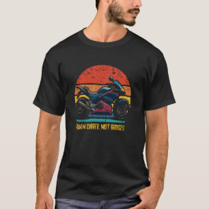 T-shirt Brûler du caoutchouc, pas des ponts Rétro moto Spo
