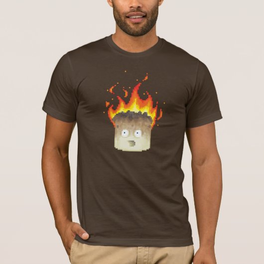 T-shirt Brûler Marshmallow Pixel Art (Devant)
