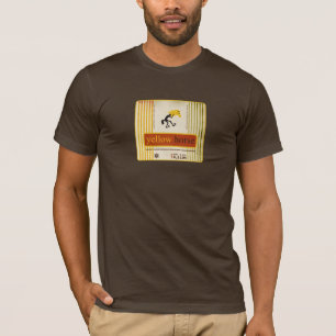T-shirt Brun américain de l'habillement des hommes jaunes