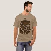 T-shirt Brun de Ganesh (Devant entier)