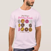T-shirt Brunch de fête d'anniversaire Donut Doughnut (Devant)