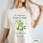 T-shirt Brunch moderne verdure Parfait Fête des mariées de<br><div class="desc">Brunch moderne verdure Parfait Fête des mariées de poire</div>
