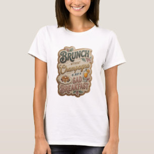 T-SHIRT BRUNCH SANS CHAMPAGNE N'EST QU'UN PETIT DÉJEUNER T
