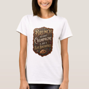 T-SHIRT BRUNCH SANS CHAMPAGNE N'EST QU'UN TRISTE PETIT-DÉJ