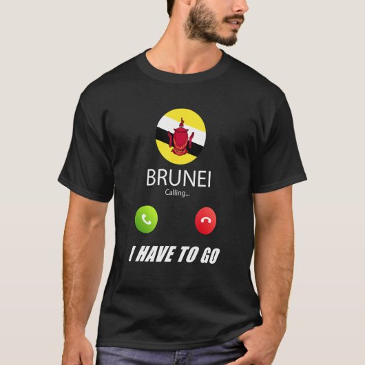 T-shirt Brunei Drapeau Souvenir Que Brunei Appelle (Devant)