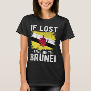 T-shirt Brunei Drapeau Souvenir - Si perdu envoyez-moi à B