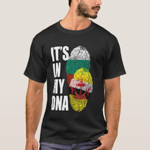 T-shirt Brunéien Et Bulgare Mélanger Drapeau Adn Patrimoin