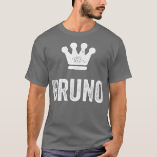 T-shirt Bruno le Roi Couronne & Nom Design pour les hommes