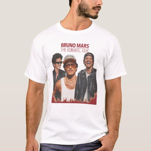 T-shirt Bruno Mars Romantic Pop Tour (Devant)