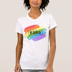 T-shirt Brushstrokes LGBTQ Arc-en-ciel