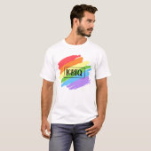T-shirt Brushstrokes LGBTQ Arc-en-ciel (Devant entier)