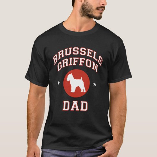 T-shirt Brussels Griffon Papa (Devant)