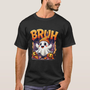T-shirt Brut mignon Fantôme Halloween Tricoter ou traiter