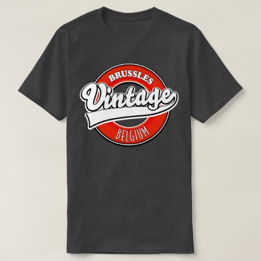 T-shirt Bruxelles Belgique vintage (Design devant)