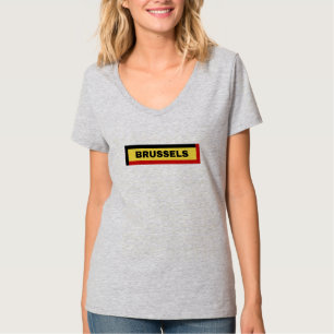 T-shirt Bruxelles en Belgique Drapeau couleurs