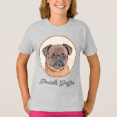 T-shirt Bruxelles Griffon Smooth Painting Original Chien A (Devant)