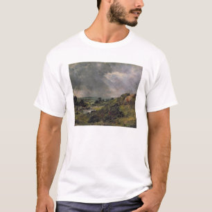 T-shirt Bruyère de Hampstead, étang de colline de branch