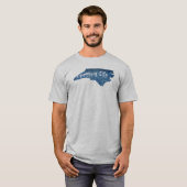 T-shirt Bryson City Caroline du Nord Grain de bois (Devant entier)