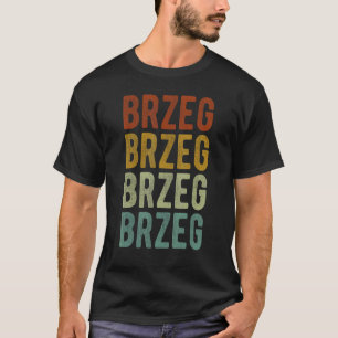 T-shirt Brzeg City Pologne Vintage rétro