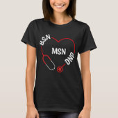 T-shirt BSN MSN DNP DNP Docteur Appréciation infirmière (Devant)
