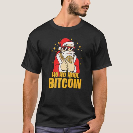 T-shirt Btc Crypto Cryptocurry Blockchain Ho Ho Hodl Bitco (Devant)