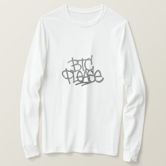 T-shirt "BTC Please" (Blanc) (Design devant)