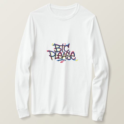 T-shirt "BTC Please" (Couleur) (Design devant)