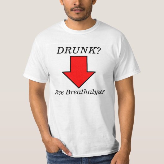 T-shirt Bu ? Chemise libre d'essai de Breathalyzer (Devant)