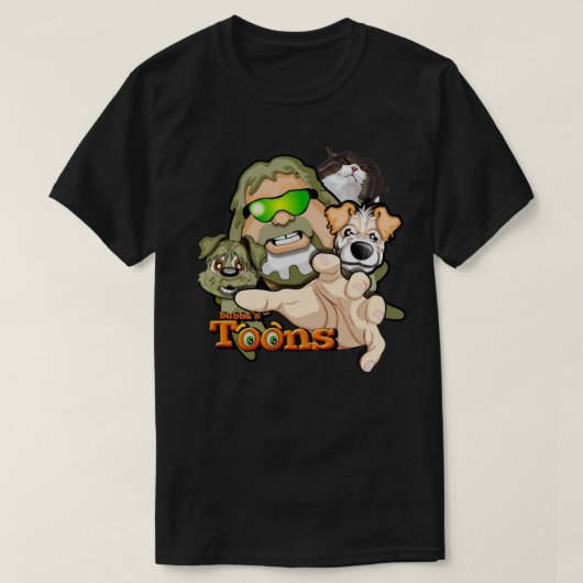 T-shirt Bubba, Frodo, Nate et Simba le chat (Design devant)