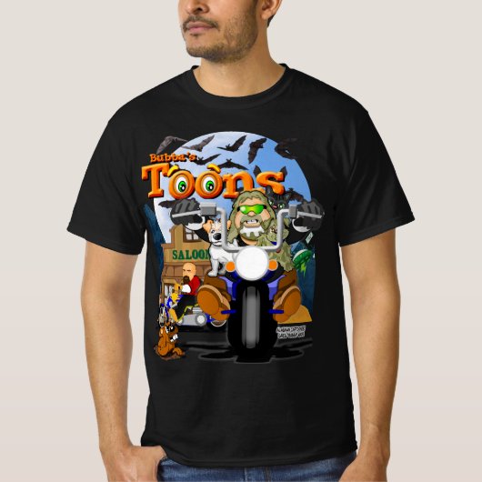 T-shirt Bubba's Cartoon Biker Tee (Devant)