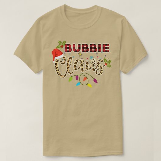 T-shirt Bubbie Claus Grandma Père Noël Buffalo Plaid Le (Design devant)