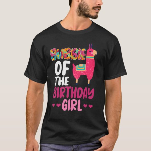 T-shirt Bubbie De L'Anniversaire Fille Llama Anniversaire  (Devant)