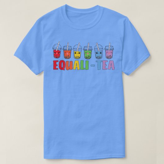 T-shirt Bubble Boba Tea Equali-Tea Lgbt Pride Rainbow  320 (Design devant)