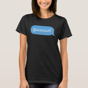 T-shirt Bubble conversation dans le messager Gurl Guurl Gu