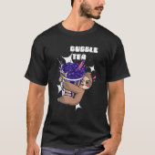 T-shirt bubble drinking blueberry lazy cup (Devant)