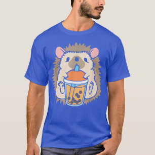 T-shirt Bubble Lait Thé Hérisson Cute Hérisson Boire Bo