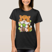 T-shirt Bubble Tea Cat Boba Tea Drinker Tapioca Balls cat (Devant)