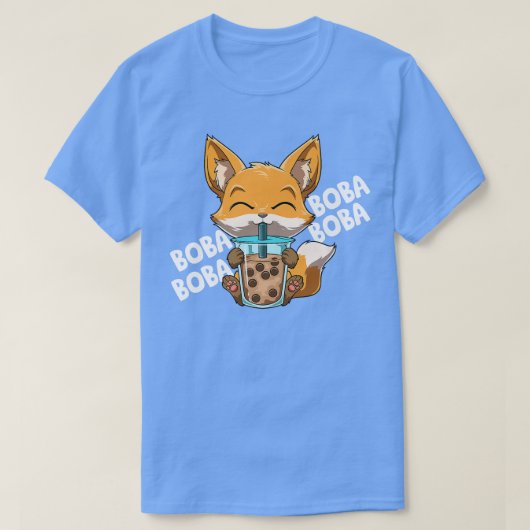 T-shirt Bubble Tea Fox Funny Boba Tea 439 (Design devant)