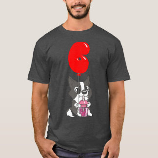 T-shirt Bubble Tea Puppy - 6th Birthday - Kids Balloon Par